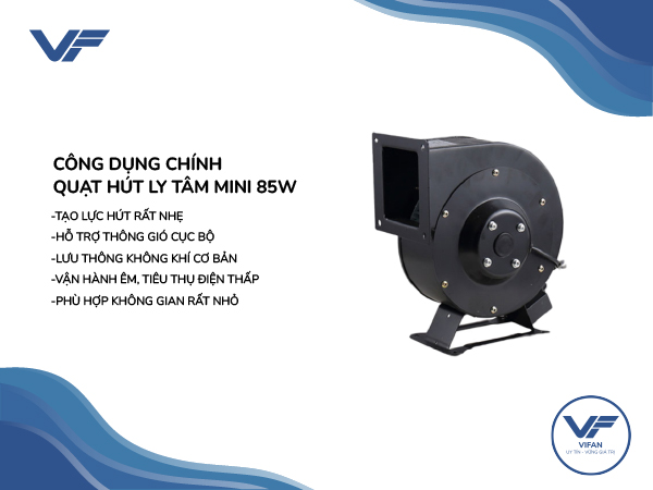 Quạt Hút Ly Tâm Mini 85W