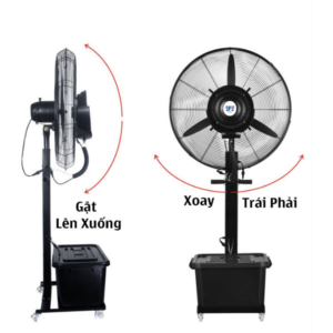 Quạt Công Nghiệp Đứng Phun Sương 750
