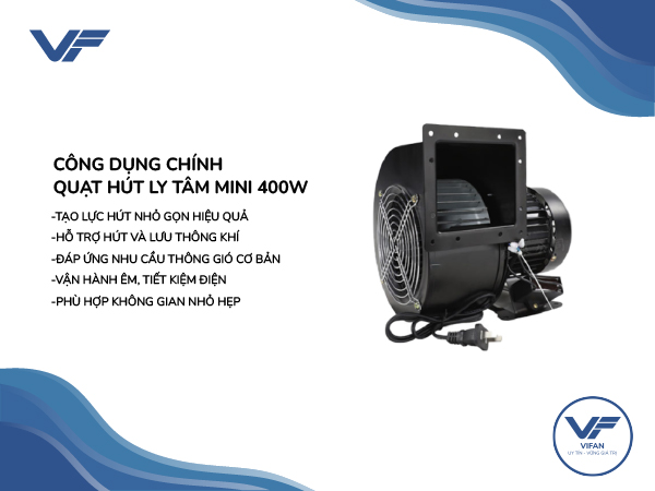 Quạt Hút Ly Tâm Mini 400W