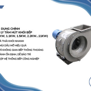 Quạt Ly Tâm Hút Khói Bếp ( 0.75KW, 1.1KW, 1.5KW, 2.2KW…11KW)