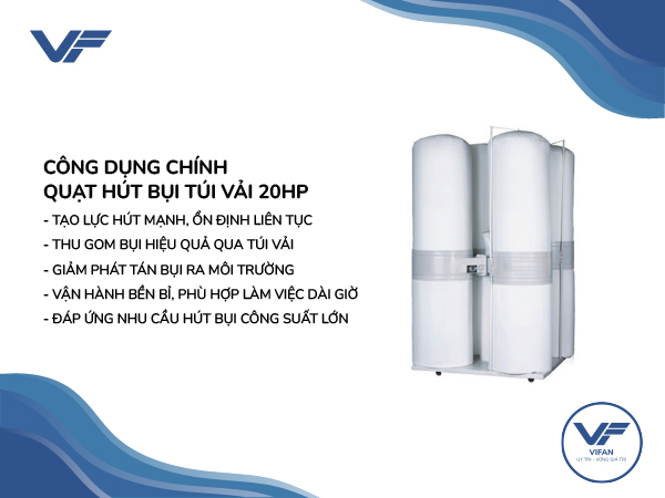 Quạt Hút Bụi Túi Vải 20HP