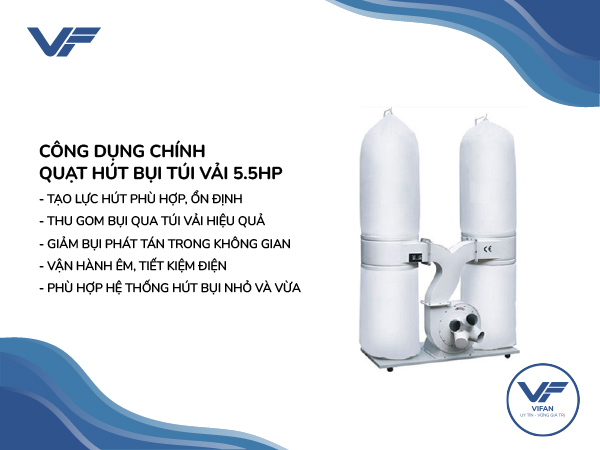 Quạt Hút Bụi Túi Vải 3HP