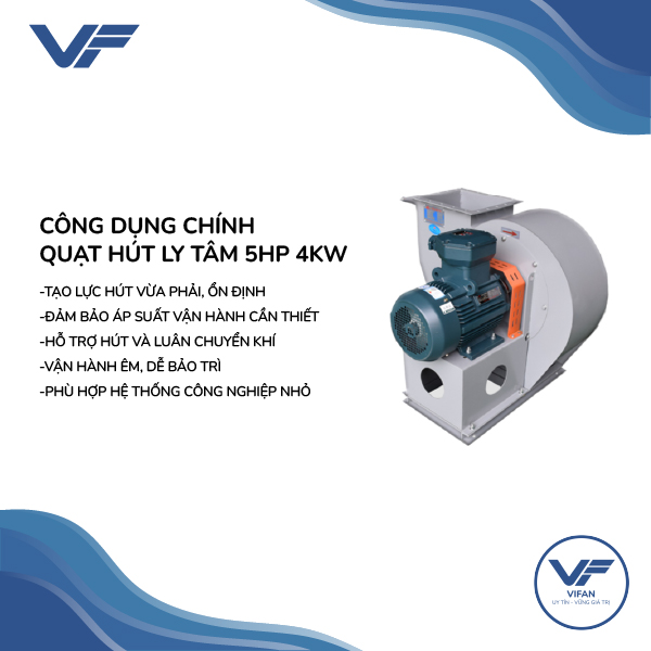 Quạt Hút Ly Tâm 5HP 4KW